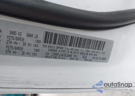 2017 Ram 1500 Big Horn 4X4 5'7 Box z USA, uszkodzony, nr VIN 1C6RR7LG0HS632048